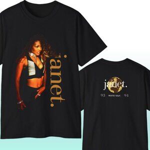 Janet Jackson 93-94 World Tour T-Shirt 2 Sided Album Music Concert Fan Gift 05